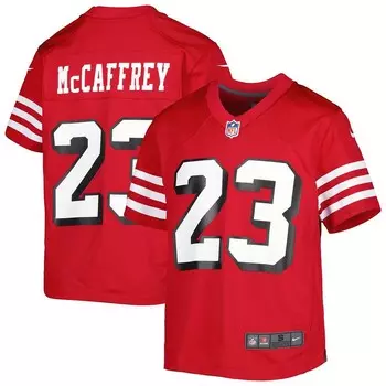 Молодежная игровая майка Nike Christian McCaffrey Scarlet San Francisco 49ers, красный