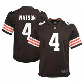 Молодежная игровая майка Nike Deshaun Watson Brown Cleveland Browns, цвет Brn Brown
