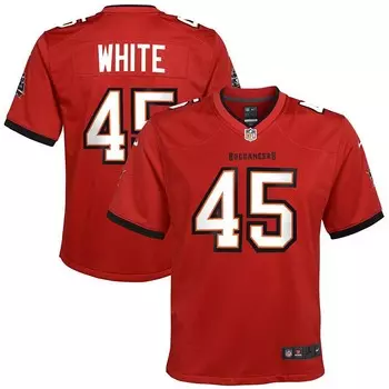 Молодежная игровая майка Nike Devin White Red Tampa Bay Buccaneers, цвет Buc Red