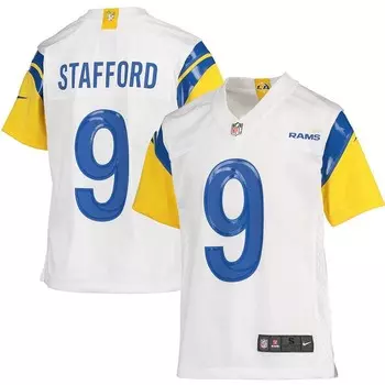 Молодежная игровая майка Nike Matthew Stafford White Los Angeles Rams, цвет Lar White