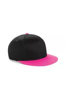 Молодежная кепка Snapback в стиле ретро Beechfield, черный
