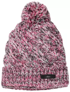Молодежная комплектная шапка Columbia, цвет Black/Pink Ice/Col Gry/Wh