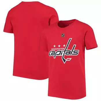 Молодежная красная футболка с основным логотипом Washington Capitals Outerstuff