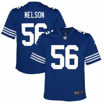 Молодежная майка Nike Quenton Nelson Royal Indianapolis Colts Alternate Game Nike