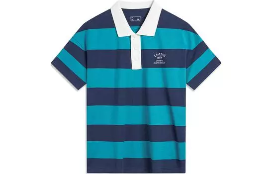 Молодежная рубашка-поло LiNing Weekend, унисекс, цвет Reef Cyan, Reef Cyan