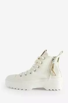 Молодежная спортивная обувь с проушинами и лифтом Converse, бежевый