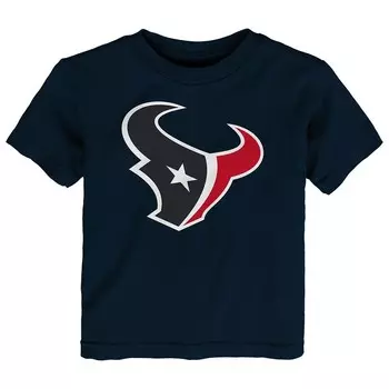 Молодежная темно-синяя футболка с логотипом Houston Texans Primary Outerstuff, цвет Txs Navy