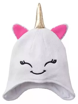 Молодежная уютная шапка с единорогом Northeast Outfitters, белый