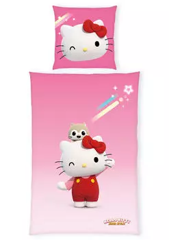 Молодежное Постельное белье придание hello kitty-super style renforce Herding, белый/розовый