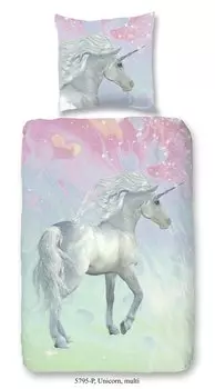 Молодежное Постельное белье unicorn renforce 135/200 см, мультиколор