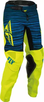 Молодежные брюки для мотокросса Fly Racing Kinetic Wave FLY Racing, синий/флуоресцентно-желтый