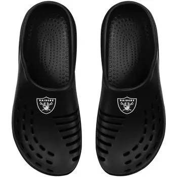 Молодежные черные сабо FOCO Las Vegas Raiders Sunny Day Unbranded