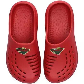 Молодежные красные сабо FOCO Minnesota Wild Sunny Day Unbranded
