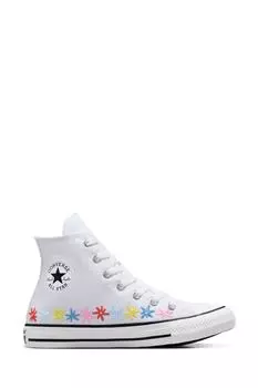 Молодежные кроссовки Chuck Taylor All Star с вышивкой Converse, белый