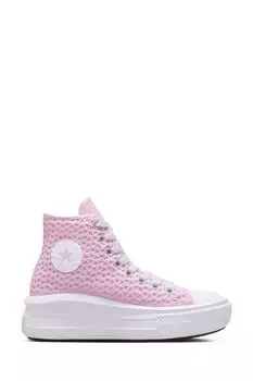 Молодежные кроссовки Chuck Taylor крючком Move Converse, розовый