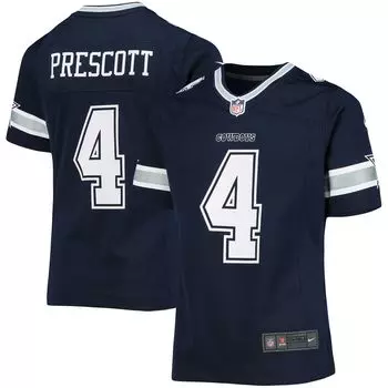 Молодежные кроссовки Nike Dak Prescott Navy Dallas Cowboys Team Game Jersey Nike