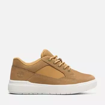 Молодежные низкие кроссовки Allston на шнуровке Timberland, цвет Wheat Nubuck