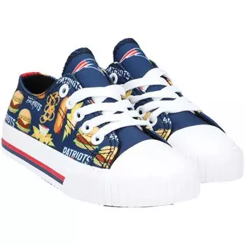 Молодежные низкие парусиновые кроссовки New England Patriots с принтом еды FOCO New England Patriots Unbranded