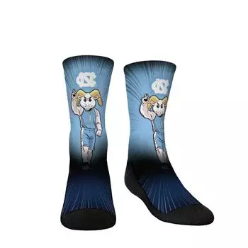 Молодежные носки Rock Em Носки North Carolina Tar Heels талисман Pump Up Crew Socks Unbranded