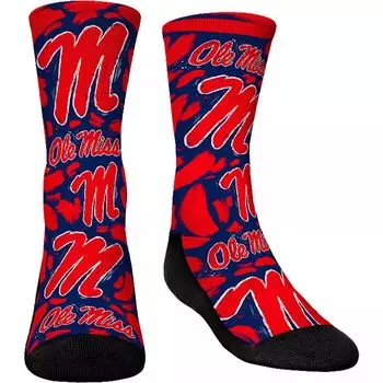 Молодежные носки Rock Em Носки Ole Miss Rebels с логотипом и краской Crew Unbranded