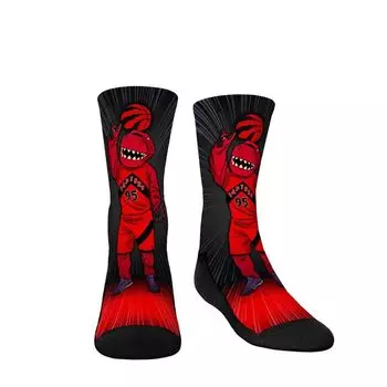 Молодежные носки Rock Em Носки с талисманом Toronto Raptors Pump Up Crew Unbranded