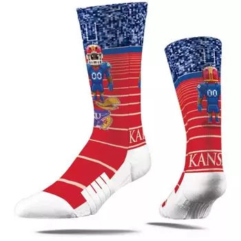 Молодежные носки Strideline Kansas Jayhawks 8-Bit Crew Unbranded