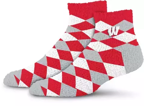 Молодежные носки Wisconsin Badgers Mascot Crew для босых ног For Bare Feet
