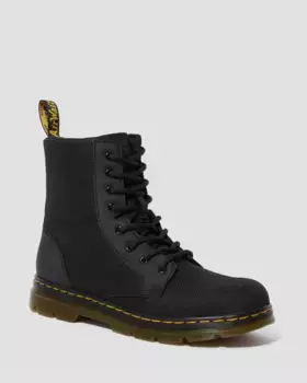 Молодежные повседневные ботинки Dr. Martens Combs из сверхпрочного полиэстера, цвет Black — Extra Tough 50/50+Rubbery