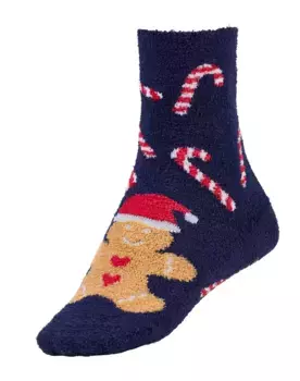 Молодежные праздничные носки с изображением носков Northeast Outfitters Cosy Cabin, цвет Navy Gingerbread