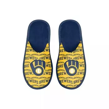 Молодежные шлепанцы FOCO Milwaukee Brewers с потертостями и надписью Unbranded