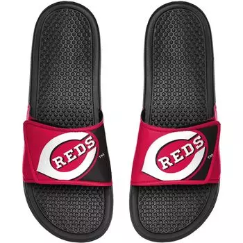 Молодежные шлепанцы Legacy с цветными блоками и большим логотипом FOCO Cincinnati Reds Unbranded
