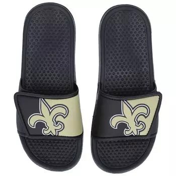 Молодежные шлепанцы Legacy с цветными блоками и большим логотипом FOCO New Orleans Saints Unbranded