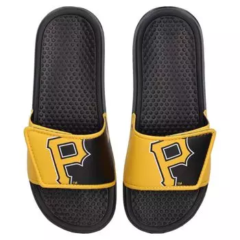 Молодежные шлепанцы Legacy с цветными блоками и большим логотипом FOCO Pittsburgh Pirates Unbranded