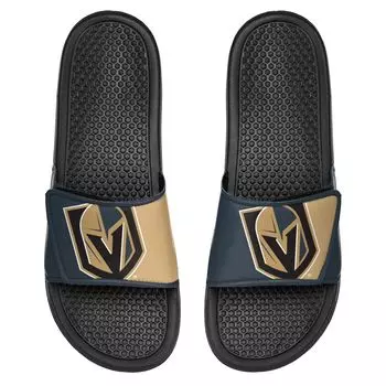Молодежные шлепанцы Legacy с цветными блоками и большим логотипом FOCO Vegas Golden Knights Unbranded