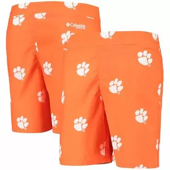 Молодежные шорты Columbia Orange Clemson Tigers с принтом и омни-оттенком Unbranded