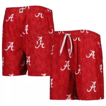 Молодежные шорты для плавания Wes & Willy Crimson Alabama Crimson Tide Palm Tree Unbranded