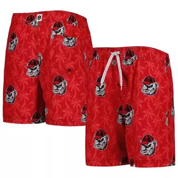 Шорты для плавания Wes & Willy Red Georgia Bulldogs Palm Tree Unbranded, красный
