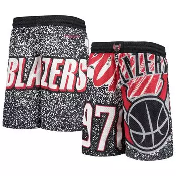 Молодежные шорты Mitchell & Ness Black Portland Trail Blazers Hardwood Classics Jumbotron Unbranded