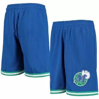 Молодежные шорты Mitchell & Ness Blue Dallas Mavericks Hardwood Classics Swingman Unbranded