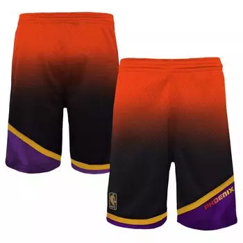 Молодежные шорты Mitchell & Ness Orange/Black Phoenix Suns 1996/97 Hardwood Classics Fadeaway Reload 3.0 Swingman Unbranded