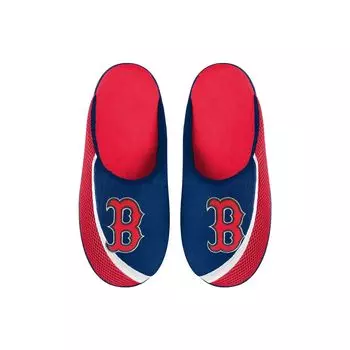 Молодежные тапочки FOCO Boston Red Sox с цветным краем и большим логотипом Unbranded
