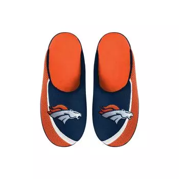 Молодежные тапочки FOCO Denver Broncos с цветным краем и большим логотипом Unbranded