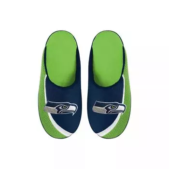 Молодежные тапочки FOCO Seattle Seahawks с цветным краем и большим логотипом Unbranded