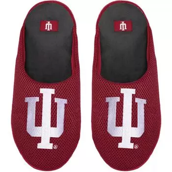 Молодежные тапочки из сетки с цветными блоками и большим логотипом FOCO Indiana Hoosiers Unbranded