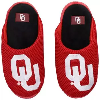 Молодежные тапочки из сетки с цветными блоками и большим логотипом FOCO Oklahomaooners Unbranded