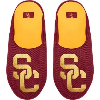 Молодежные тапочки из сетки с цветными блоками и большим логотипом FOCO USC Trojans Unbranded