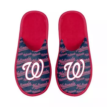 Молодежные тапочки-шлепанцы FOCO Washington Nationals с потертостями и надписью Unbranded