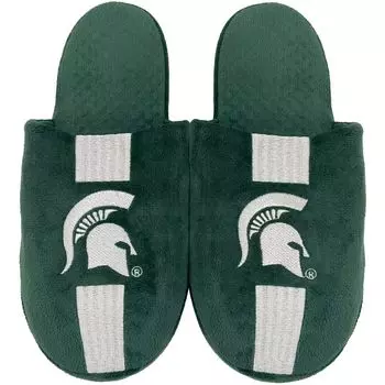 Молодежные тапочки в полоску FOCO Michigan State Spartans Team Unbranded