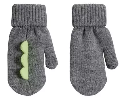 Молодежные уютные варежки Northeast Outfitters с полосками и шипами, светло-серый