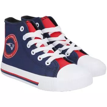 Молодежные высокие парусиновые кроссовки FOCO New England Patriots Unbranded